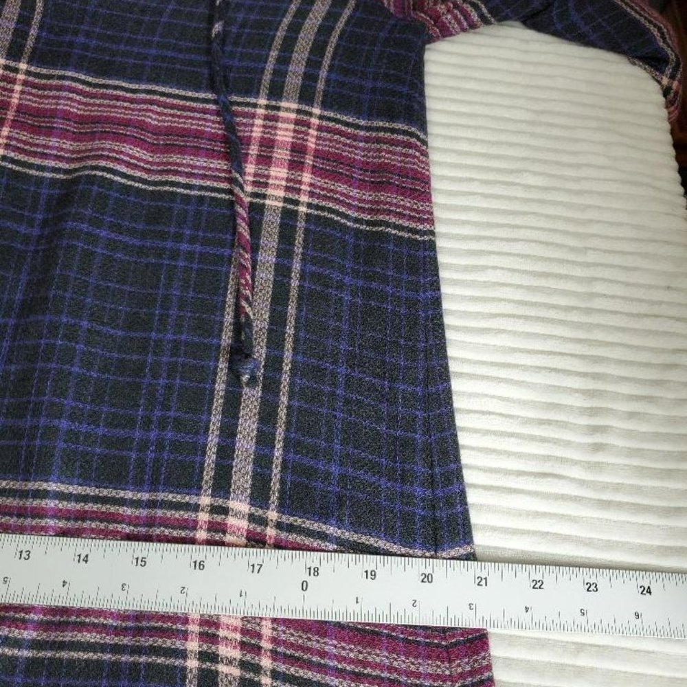 Cloth and Stone Anthropologie Dress Womens M Versify Plaid Tunic Shirt Dress - Picture 10 of 12